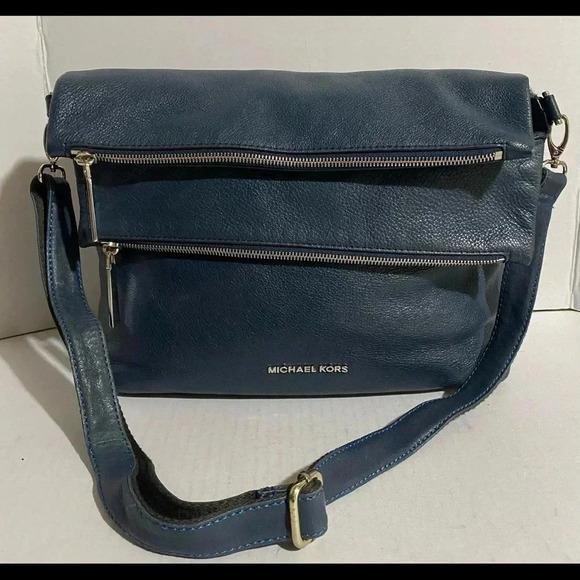 Michael kors navy blue leather satchel handbag - Picture 11 of 16